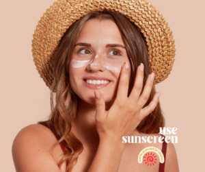 Women applying Sunscreen for acne-prone skin